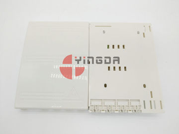 Uncut 4 Fibers Mini Optical Splice Box , ABS White Fiber Terminal Box for 1 * 4 Steel Tube Splitter