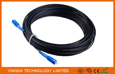 購入 自己支持 FTTH のパッチ・コード SC - SC 繊維のドロップ・ケーブルの黒 FRP LSZH 20M オンライン製造