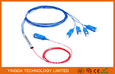 購入 ISO の繊維光学 PLC のディバイダーの管 PLC SC/UPC 1x4 の単モード ディバイダー LSZH G657A オンライン製造