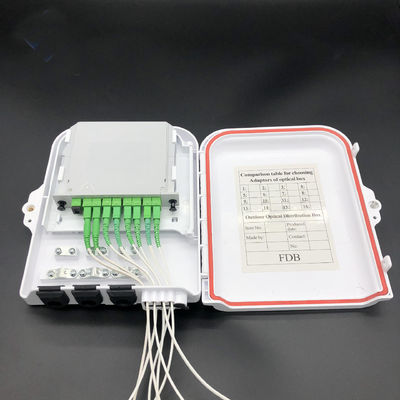 購入 1*8 スプリッタモジュール FTTH 光ファイバスプリッタボックスノーカットケーブル ABS ホワイト難燃性 UL94 V0 オンライン製造