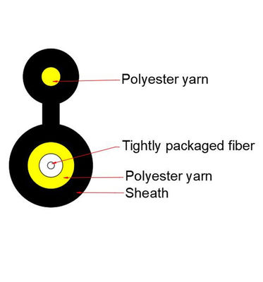 購入 FTTH FTTX図8ドロップ・ケーブル1Coreの小型空気の屋外の光ファイバケーブルのHDPE オンライン製造