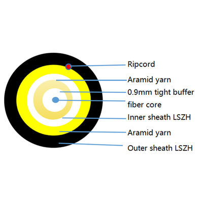 購入 二重外装FTTHの円形ケーブルの屋外の屋内光ファイバーケーブル4.6mm GJYFJH オンライン製造