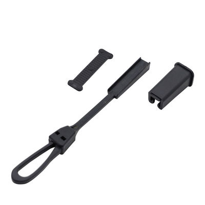 購入 FTTH プラスチックのドロップワイヤクランプ 黒色ケーブル設置キット 2*3mm 2*5mmケーブル オンライン製造