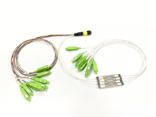 購入 16コア MPO Elite PLCスプリッター 8コア MPO & 8 SC/APCカプラー スプリッター ハイブリッドスプリッター データセンター サービスルーム用 オンライン製造