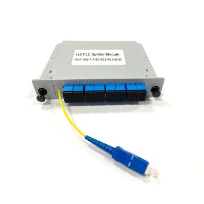 購入 1x8 光ファイバー スプリッター モジュール。受動光ネットワークおよび電気通信システムにおける信号分配に最適です。 オンライン製造