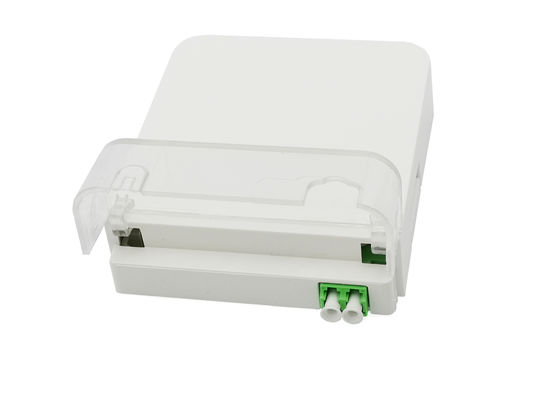 購入 2左舷LC/APC複式アパートFTTHの繊維光学の端子箱の壁コンセントIP54屋内ABS+PC オンライン製造