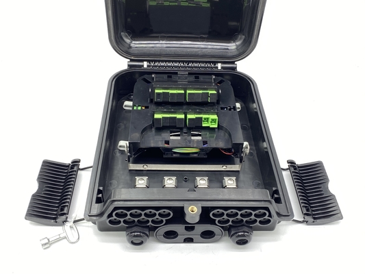 購入 中国 工場サプライヤー 16 ポート FTTH ファイバー スプリッター 配送ボックス 壁マウント 屋外 IP65 黒 オンライン製造