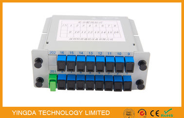 購入 1260 - 1650 Nm Lgx 1 * 16 多チャネルの繊維光学 PLC のディバイダー 1 x 16 2 スロット オンライン製造