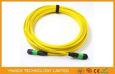 購入 SM MM FTTX MTP MPO ケーブルは 7.8 mm のフェルール、24 繊維光学パッチ ケーブルの芯を取ります オンライン製造