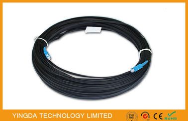 購入 1 中心自己支持 FTTH のパッチ・コード SC - SC の繊維光学のドロップ・ケーブルの黒 FRP LSZH オンライン製造