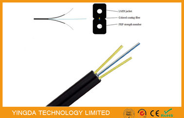 購入 FRP のガラス繊維視覚 FTTH の引込み線ケーブル G657A SM 2 繊維 GJXFH の黒 オンライン製造