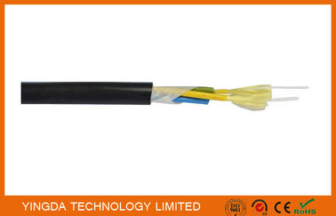 購入 屋外 CATV の基地局のパッチ・コード FTTH のドロップ・ケーブル 7.0mm の PE の外装堅く緩衝されたケーブル オンライン製造