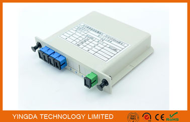 購入 LGX 箱の繊維光学 PLC EPON のディバイダー 1x4、G657A1 の G652D コーニング繊維 SMF-28e オンライン製造