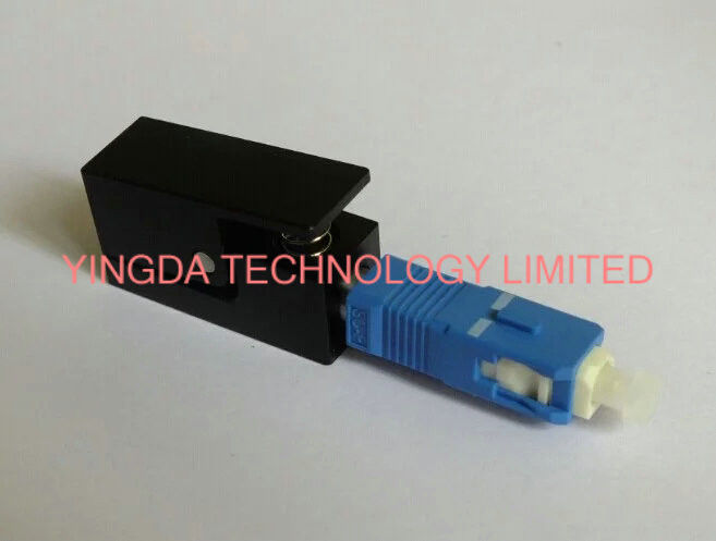 Square Fiber Optic Adapter SC SM / MM Simplex Blue Black Fiber Optic Coupler
