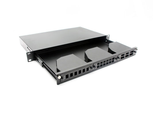 YINGDA 72コア MPO スライディングドラワータイプ データセンターケーブル 100G 400G 用の光ファイバーパッチパネル