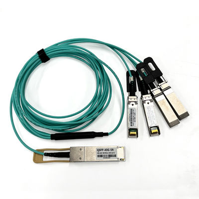 850nm 40G QSFP+ から 4 X 10G SFP+ AOC アクティブ オプティカルケーブル 5m OM3 8コア モジュール Sfp から Sfp ケーブル