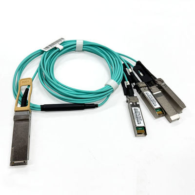 100G AOCケーブル 100G QSFP28 から 4x25G SFP28 ブレイクアウトアクティブ光学ケーブル 5M OM3