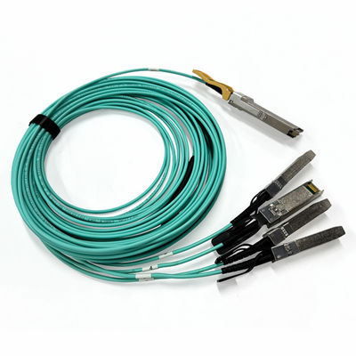 200G QSFP56 から 4 x 50G SFP56 アクティブ オプティカルケーブル,AOC ブレイクアウトケーブル 10M データセンター