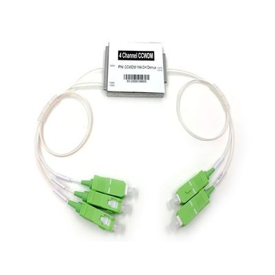 4CH 1270 1290 1310 1330nm CWDM モジュール 1×4 SC APC付き0.9mm ホワイト・ローズ・チューブ0.5M