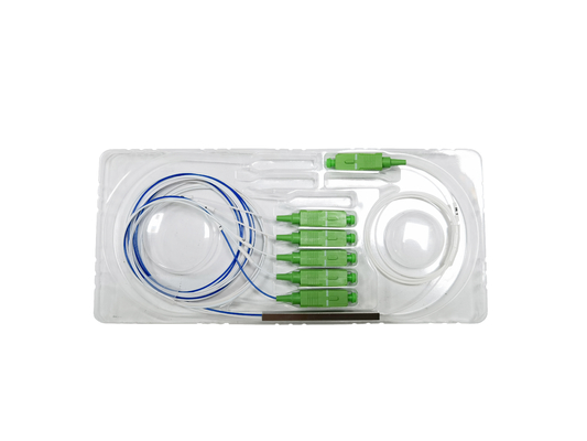工場価格 FTTH アンバランス 1*5 ミニタイプ PLC スプリッター SC コネクタ 光ファイバー通信 光ネットワークシステム用
