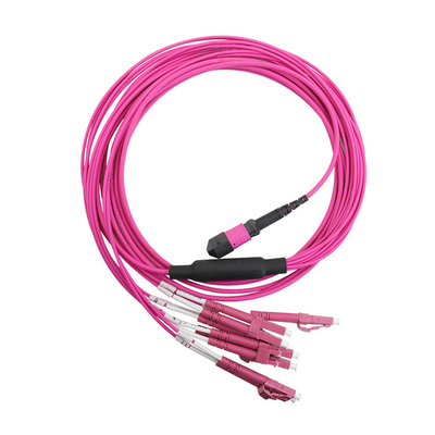 MPOパッチコード MPO-LC MPO/MTP から 6 x LC UPC デュプレックス 12 ファイバー OM4 MM Type A ブレイクパッチコード 5 メートル 10 メートル