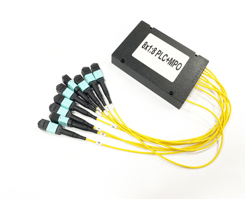 MPO MTPコネクタ 光ファイバースプリッタ FTTH 8PCS 1x8 2.0mm ABS カセット マルチモード OM3 PLC スプリッタ 1M