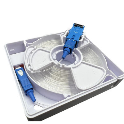 Invisible Fiber Optic Wall Outlet with SC UPC Shutter Adapter Support Max 30m Invisible Cable Storage